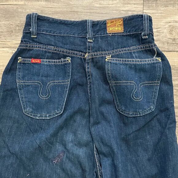 Vintage 50s 60s Buckaroo Gal By Big Smith Selvedge Denim Peal Snap Jeans 26x28 - Picture 6 of 7